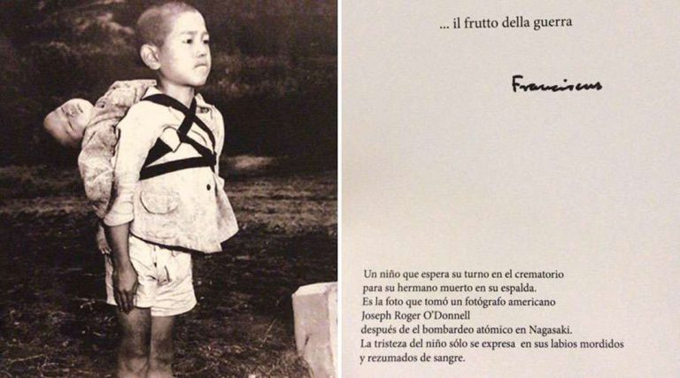 El papa católico romano y el temor de la Guerra.